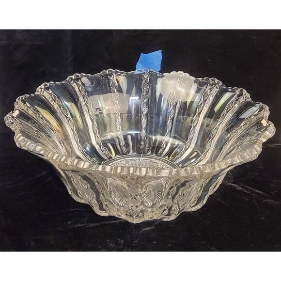 Vintage 1940s Bryce Higbee Pressed Glass Serving Bowl - Picture 7 of 13